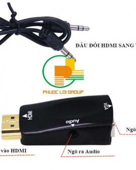 Đầu đổi tín hiệu HDMI sang VGA full HD có Audio